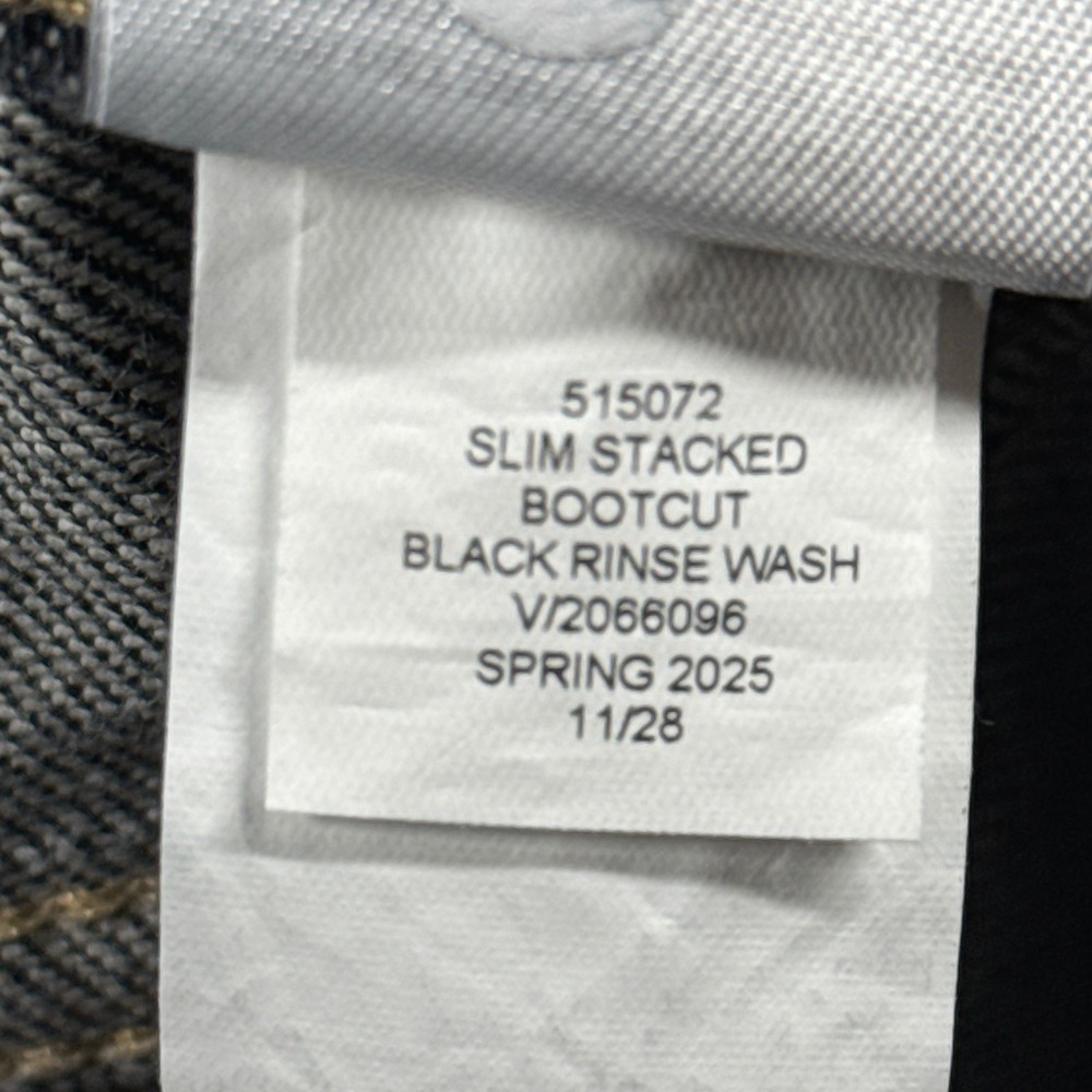 Banana Republic Jeans Mens 32x29 Black Rinse Wash Slim Stacked Bootcut - Picture 14 of 15